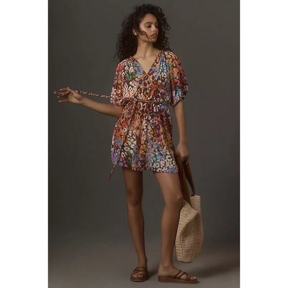 Velvet by Graham & Spencer Gracie Mini Dress Size L Wine Casual Anthropologie - Picture 3 of 15